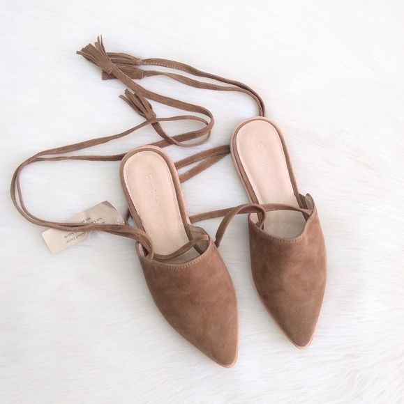 ❤️LAST PAIR❤️🌿SUEDE BALLET SLIDES🌿 - Picture 2 of 5